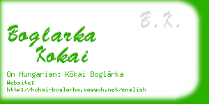 boglarka kokai business card